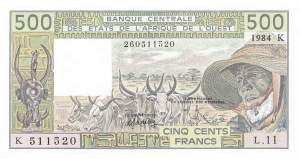 500 Francs p.706Kg 1984